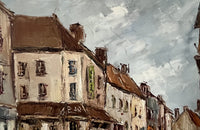 Mid-20th Century French Oil on Canvas Painting of a French Village Street Scene By Étienne Bellan