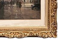 Early 20th century English framed painting 'Paris La Rotonde' by Mary Ethel Hunter