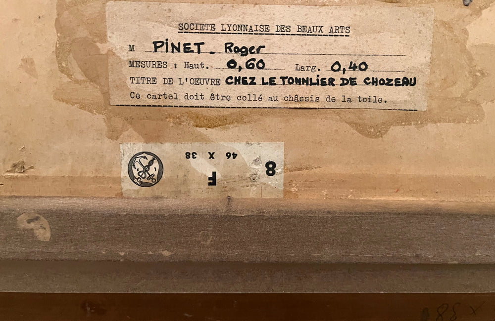 20th Century French Oil Painting of a French Cooper and His Dog