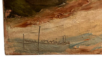 20th Century French Oil on Canvas Painting 'View of the Bridge at Nyons'