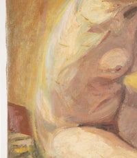 Painting of a kneeling nude by Jean Perret