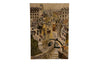 Mid-Century French paint and ink on canvas painting of Montparnasse and the view across to the Eiffel Tower, Paris.