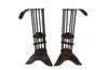 Pair of iron 'rat de cave' cellar candlesticks. 