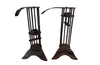 Pair of iron 'rat de cave' cellar candlesticks. 