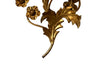 Pair of elegant mid century French gilt metal floral and foliate wall appliques.