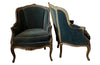 PAIR OF LARGE LOUIS XV REVIVAL ARMCHAIRS
