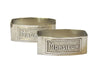 Art Deco napkin rings silver plate, Mr and Mrs - Madame & Monsieur - French Antiques