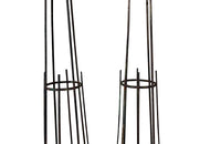 A fabulous pair of antique French tall iron plant supports