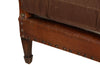 Charming, pair of 1920s French petite studded leather club chairs.