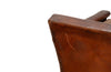 Charming, pair of 1920s French petite studded leather club chairs.