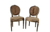 Elegant 19th century pair giltwood carved side chairs in the Louis XVI style