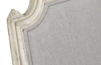 air of 19th century, French open 
armchairs in the Neo-Classical style. Reupholstered in linen