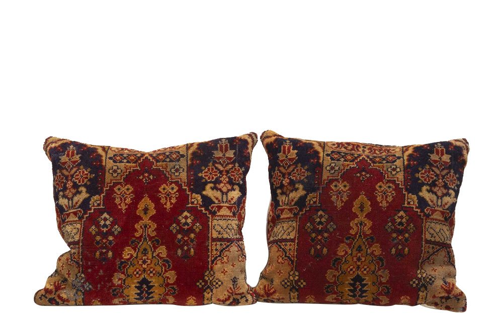 Antique Persian carpet cushions. 19th century. 