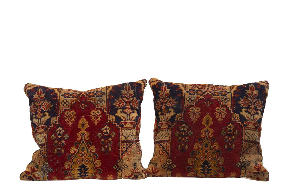 Antique Persian carpet cushions. 19th century. 