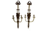 Beautiful pair of large 19th Century Italian carved wooden wall lights in the Neo-Classical style
