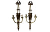 Beautiful pair of large 19th Century Italian carved wooden wall lights in the Neo-Classical style