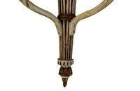 Beautiful pair of large 19th Century Italian carved wooden wall lights in the Neo-Classical style