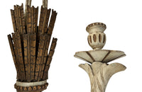 Beautiful pair of large 19th Century Italian carved wooden wall lights in the Neo-Classical style