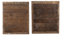 Near Pair of 19th Century French Foxed Pine Framed Mirrors