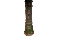 Decorative pair of French cast iron columnar based gueridon tables.