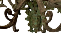 Antique mirrors French Neo-classical revival bronze wall sconces, with three branched candle holders. French antiques.