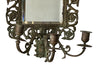 Antique mirrors French Neo-classical revival bronze wall sconces, with three branched candle holders. French antiques.