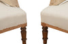 Pair of elegant large 19th century  French country house armchairs with scrolled backs.