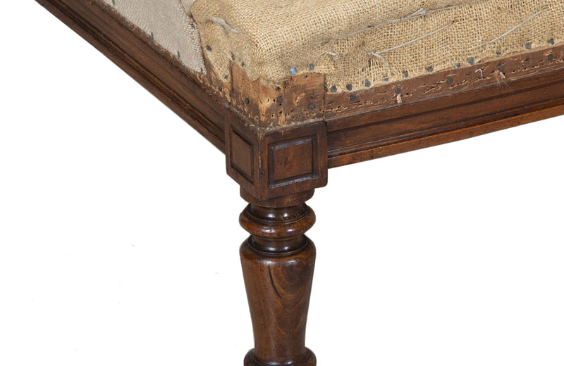 Pair of elegant large late 19th Century French country house armchairs with scrolled backs.