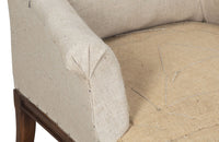 Pair of elegant large late 19th Century French country house armchairs with scrolled backs.