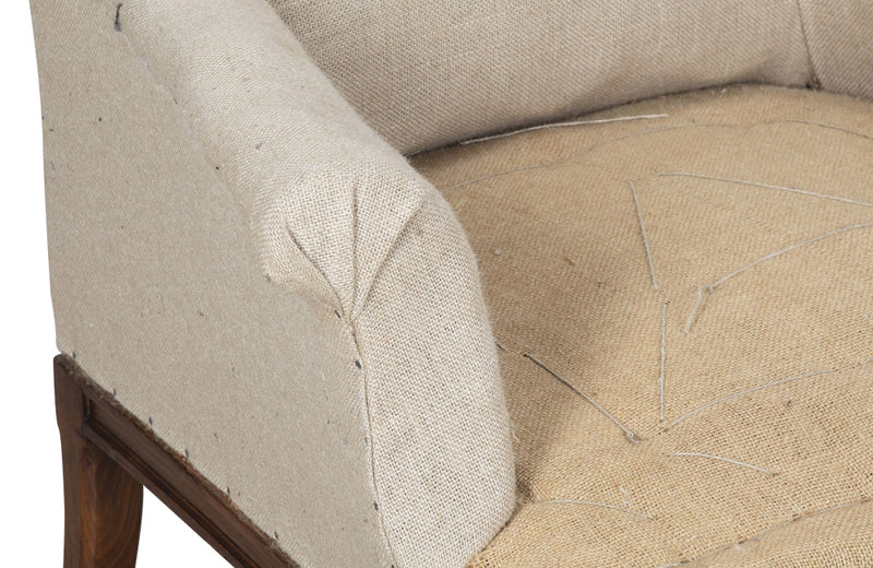 Pair of elegant large late 19th Century French country house armchairs with scrolled backs.