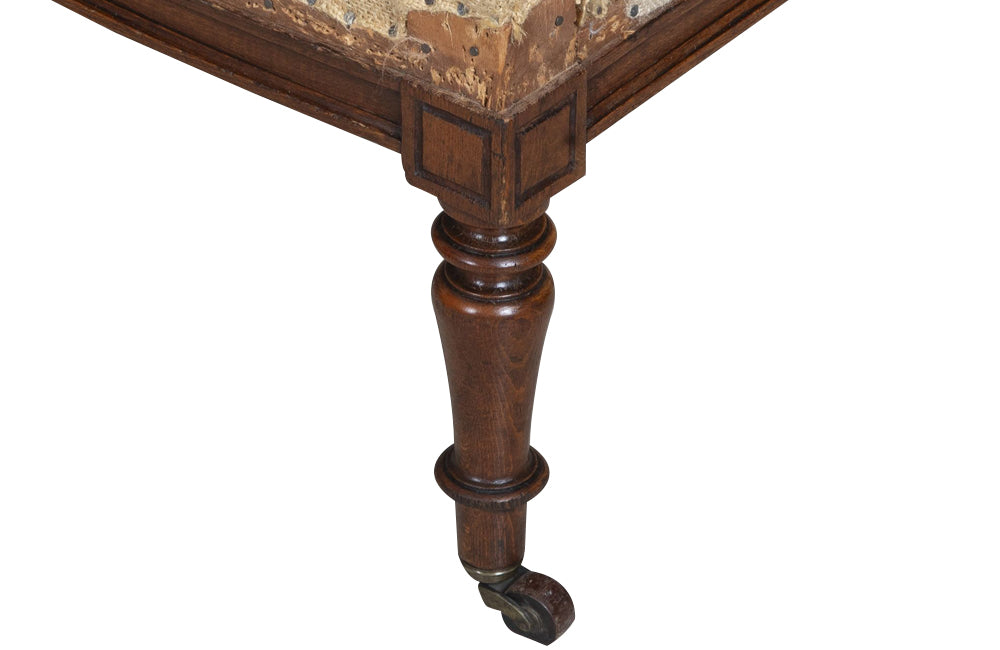 Pair of elegant large late 19th Century French country house armchairs with scrolled backs.