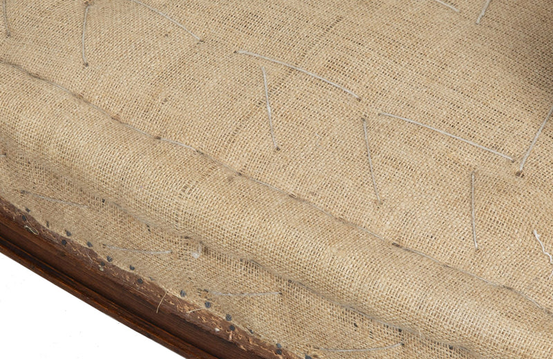 Pair of elegant large late 19th Century French country house armchairs with scrolled backs.