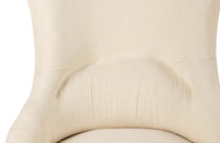 Pair of charming 19th Century French Napoleon III slipper chairs with gently curved scroll backs.