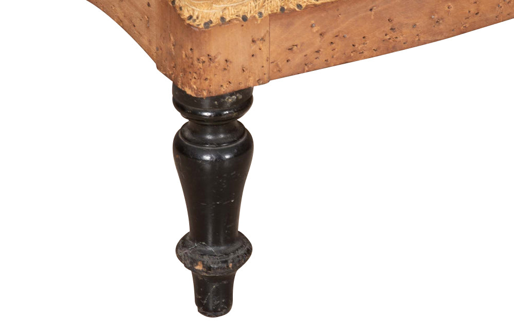 Pair of 19th Century French Scroll Back Slipper Chairs