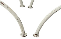 Pair of 20th Century French wrought iron curule form stools