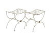 Pair of 20th Century French wrought iron curule form stools