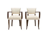 Pair of mid-20th Century French bridge armchairs in the Art Deco style.