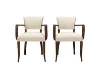 Pair of mid-20th Century French bridge armchairs in the Art Deco style.