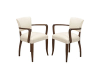 Pair of mid-20th Century French bridge armchairs in the Art Deco style.
