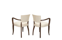 Pair of mid-20th Century French bridge armchairs in the Art Deco style.