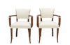 Pair of mid-20th Century French bridge armchairs in the Art Deco style.