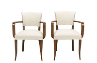 Pair of mid-20th Century French bridge armchairs in the Art Deco style.
