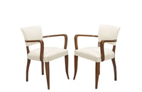 Pair of mid-20th Century French bridge armchairs in the Art Deco style.