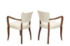Pair of mid-20th Century French bridge armchairs in the Art Deco style.