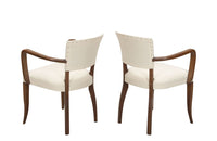 Pair of mid-20th Century French bridge armchairs in the Art Deco style.