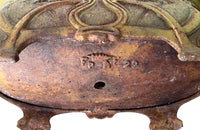 Pair of late 19th Century French  Art Nouveau polychrome cast iron jardinieres.