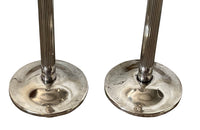 Pair of mid century champagne bucket stands silverplate French champagne bucket stands by the renown house of Chrisofle