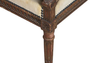 Pair of early 20th Century French Louis XVI Revival open armchairs in the Neo-Classical style.