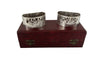 Pair of Art Deco silver plate napkin rings