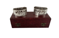 Pair of Art Deco silver plate napkin rings